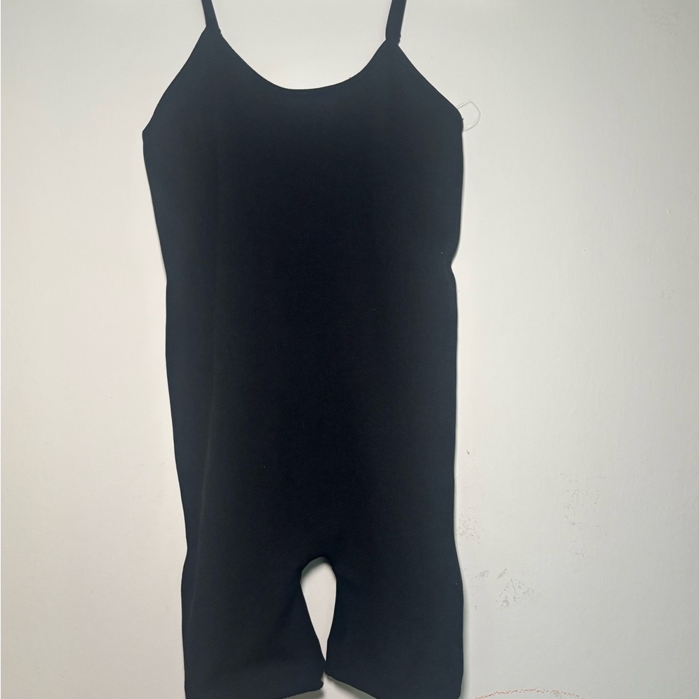 Rainbow Black Spaghetti Strap Romper